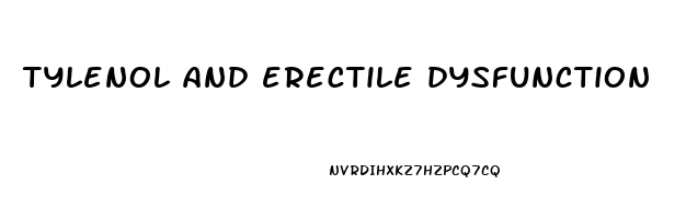 tylenol and erectile dysfunction