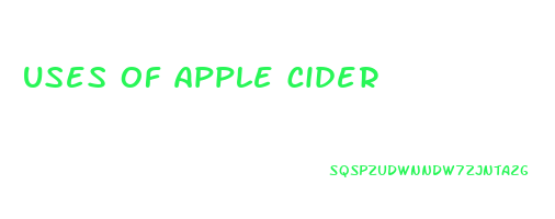 uses of apple cider