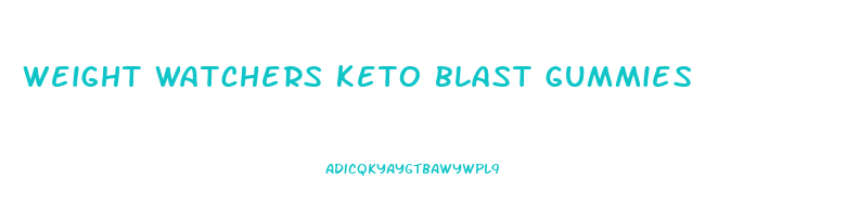 weight watchers keto blast gummies