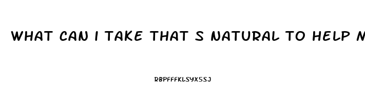 what can i take that s natural to help me sleep