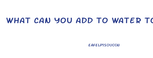 what can you add to water to lose weight