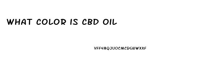 what color is cbd oil