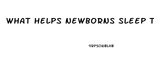 what helps newborns sleep through the night