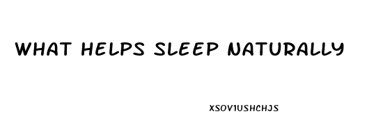 what helps sleep naturally