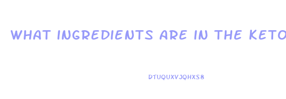 what ingredients are in the keto gummies