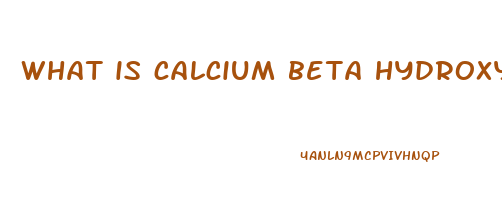 what is calcium beta hydroxybutyrate