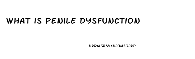 what is penile dysfunction