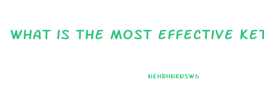 what is the most effective keto diet pill