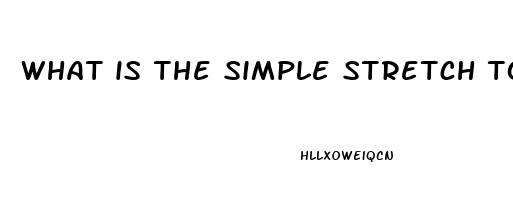 what is the simple stretch to relieve back pain