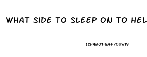 what side to sleep on to help digestion