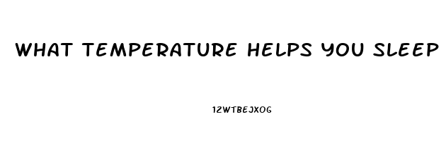 what temperature helps you sleep