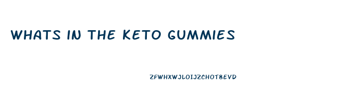 whats in the keto gummies