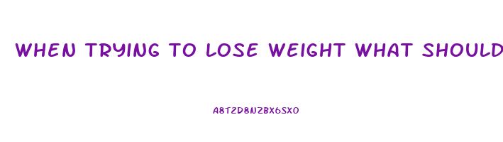 when trying to lose weight what should i avoid