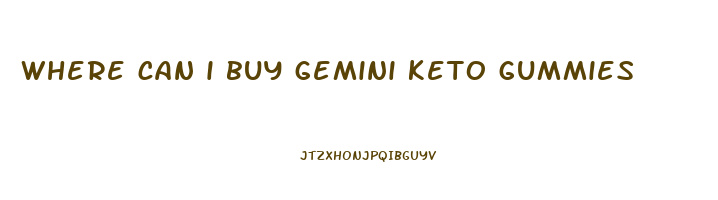 where can i buy gemini keto gummies