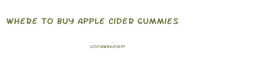 where to buy apple cider gummies
