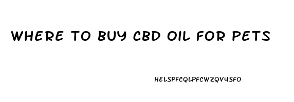 where to buy cbd oil for pets