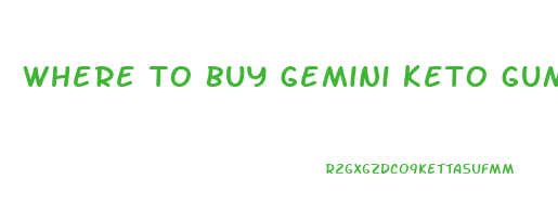 where to buy gemini keto gummies