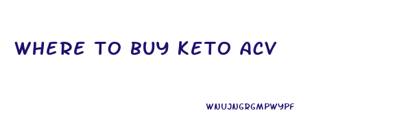 where to buy keto acv