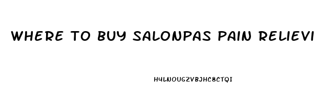 where to buy salonpas pain relieving patch