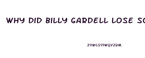 why did billy gardell lose so much weight