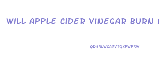 will apple cider vinegar burn fat