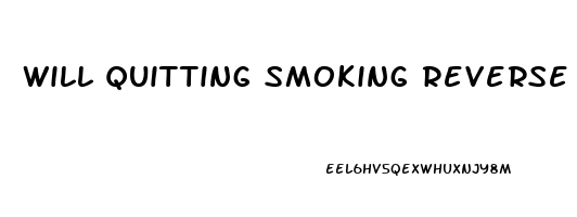 will quitting smoking reverse erectile dysfunction