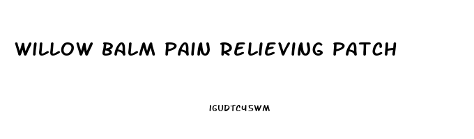 willow balm pain relieving patch