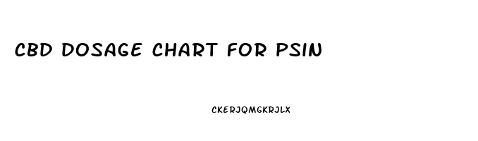 cbd dosage chart for psin