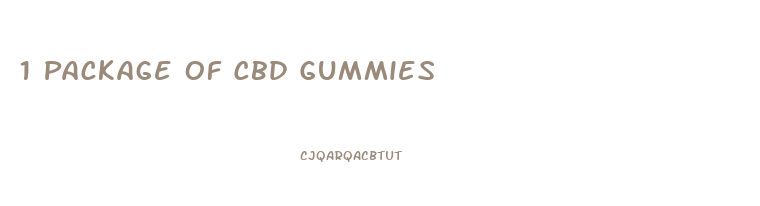 1 Package Of Cbd Gummies