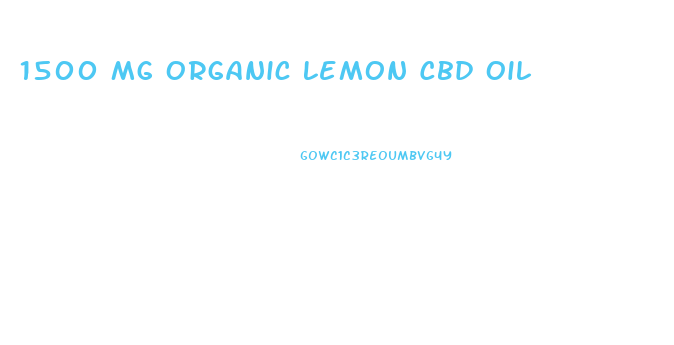 1500 Mg Organic Lemon Cbd Oil