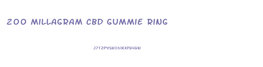 200 Millagram Cbd Gummie Ring