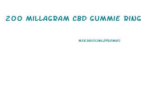 200 Millagram Cbd Gummie Ring