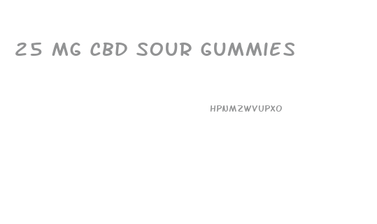 25 Mg Cbd Sour Gummies