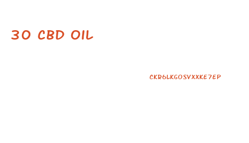 30 Cbd Oil