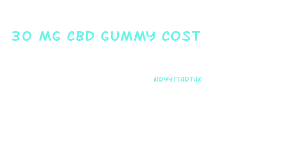 30 Mg Cbd Gummy Cost