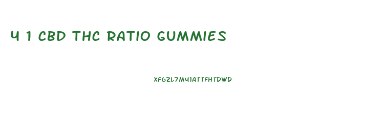 4 1 Cbd Thc Ratio Gummies