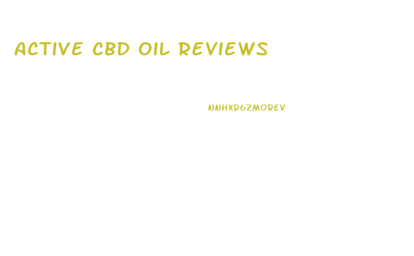 Active Cbd Oil Reviews