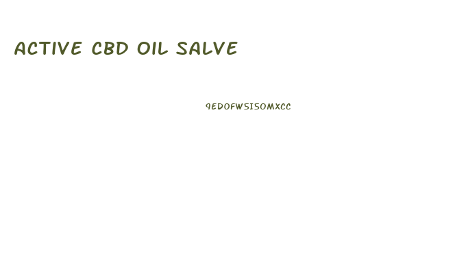 Active Cbd Oil Salve