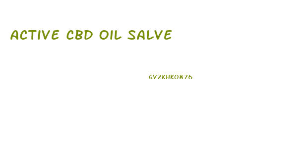 Active Cbd Oil Salve