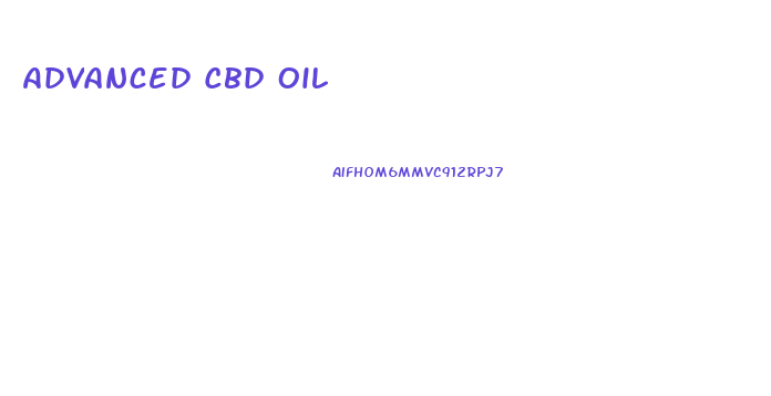 Advanced Cbd Oil