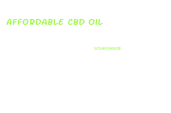 Affordable Cbd Oil