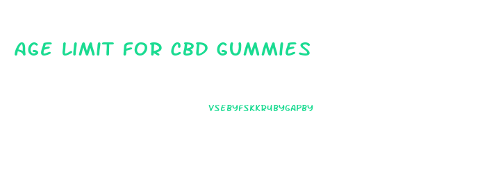Age Limit For Cbd Gummies