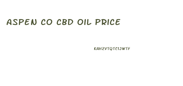 Aspen Co Cbd Oil Price