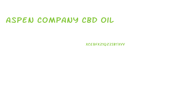 Aspen Company Cbd Oil