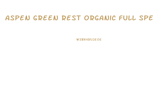 Aspen Green Rest Organic Full Spectrum Cbd Gummies 