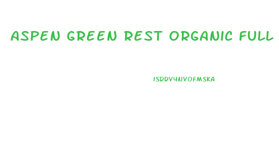 Aspen Green Rest Organic Full Spectrum Cbd Gummies