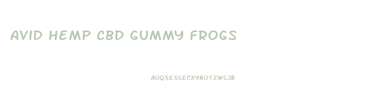 Avid Hemp Cbd Gummy Frogs