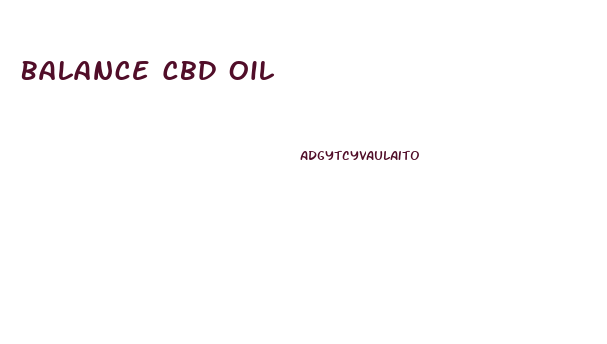 Balance Cbd Oil