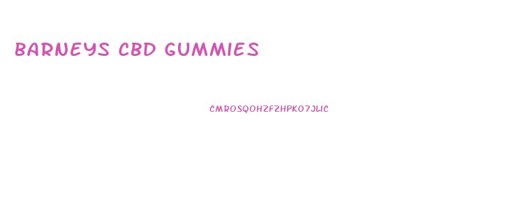 Barneys Cbd Gummies