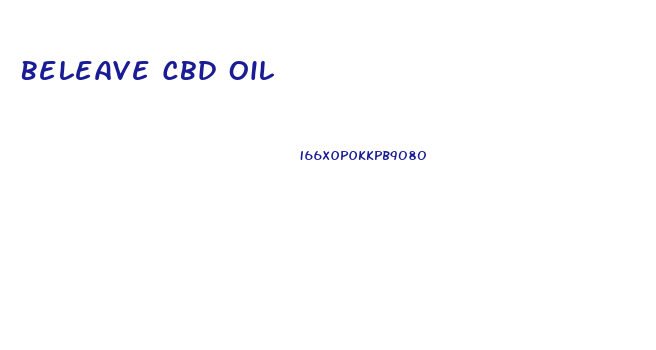 Beleave Cbd Oil